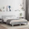 VidaXL Bed Frames with Headboard, Double Bed with Slatted Base, Adult Bedroom Bed, Modern, Concrete Grey 150x200 3207416