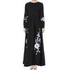 Womens Muslim Chiffon Long Sleeve Long Maxi Dress Vintage Dresses