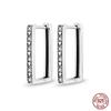 Charms Double Hoop Earrings For Women 100% 925 Silver Cubic Zircon Heart Star Moon Earrings Elegant Birthday Jewelry Gifts