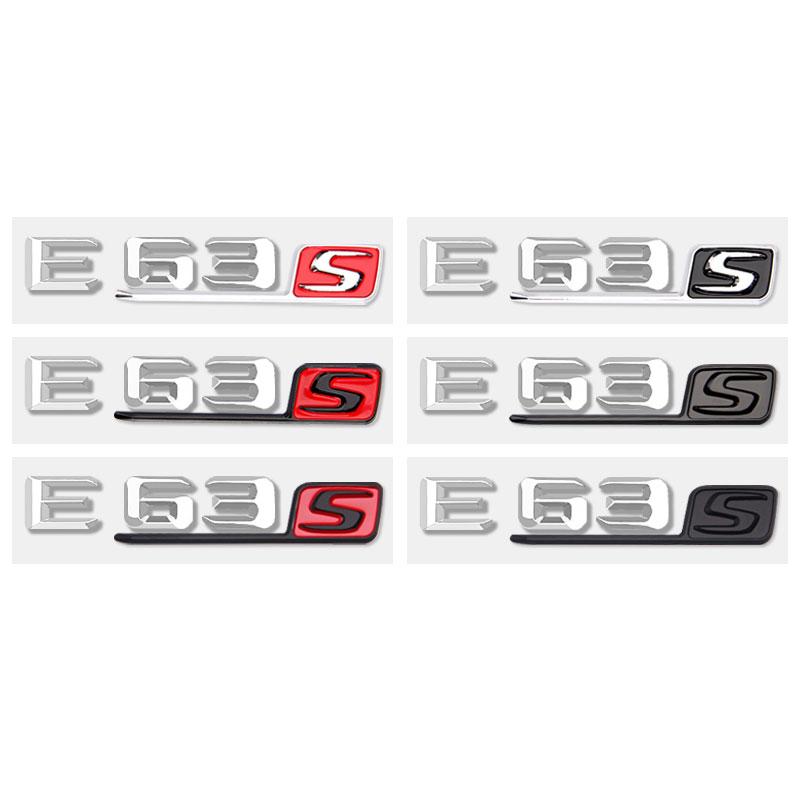 E63S logo badge car stickers for Mercedes Benz E63 refitted Eclass 6.3AMG fender side labelflag new old rear trunk displacement IY0