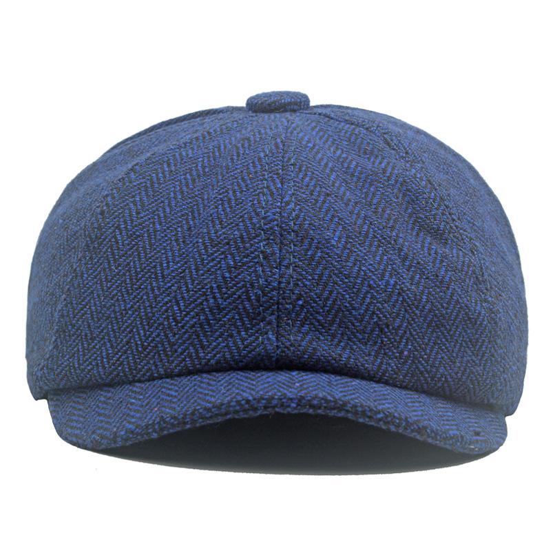 Осенне-зимняя восьмиугольная кепка с узором «елочка», мужская британская берет, кепка газетчика, кепка вперед