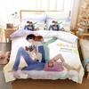 AO HARU RIDE Постельное белье Комплект Односпальный Полуторный Двуспальный Кинг-сайз Комплект для кровати Взрослый Детский Спальня Комплекты пододеяльников 3D Принт Аниме Комплект простыней