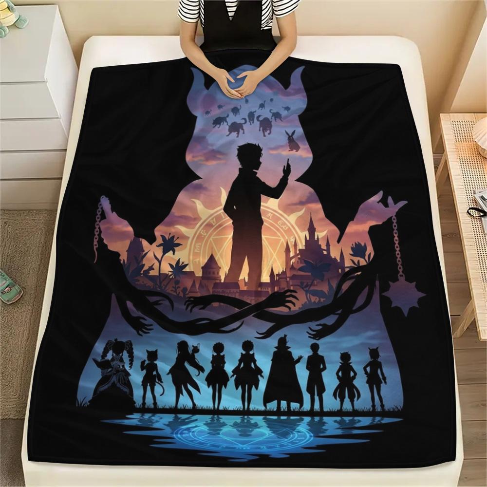 1PC Re Zero Patterned Flannel Blanket Suitable For All Seasons For Home Decor Warmth And Comfort Gifts Holiday Present