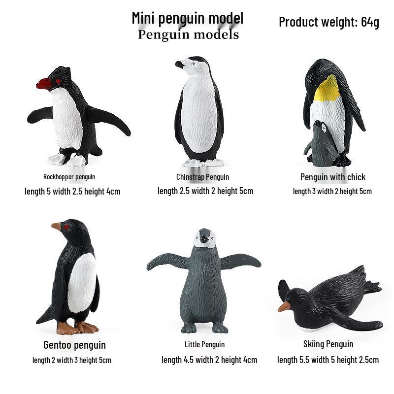 Набор моделей диких животных Арктики: Белый медведь и пингвин