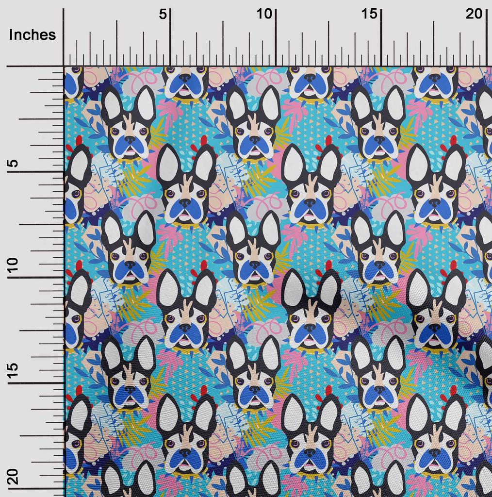 oneOone Ткань быка гибкой ткани хлопка светло-голубая для шитья напечатанной ремесленной ткани по двору 40 дюймов