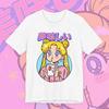 Sailor Moon Ретро 90-х Аниме Графическая Футболка Летняя Хлопковая Мужская Женская Футболка Уличная Одежда Повседневный Тренд Короткий Рукав Пара Хип-Хоп Топ