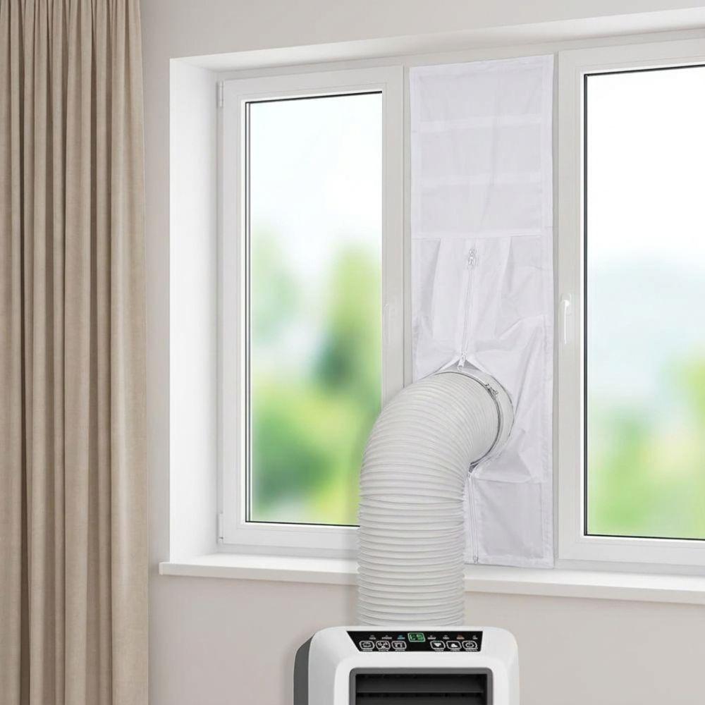 Adjustable Length AC Window Seal Cloth Waterproof Windproof Air Conditioner Cover Window Use