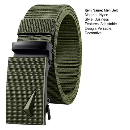 Men Belt with Square Bead Pyramid Decoration Iron Buckle Adjustable Design Jeans Belt Fashion Accessories