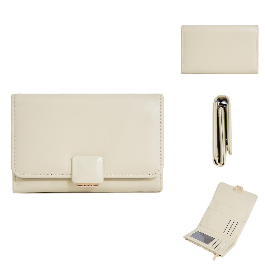 Ladies Wallet Card Holder Pu Leather Zipper Long Style For Daily Use