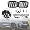 Diamond Glossy Black Front Bumper Kidney Grille Fit BMW X3 G01 X4 G02 2022-2025