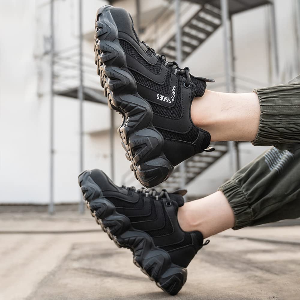 Обувь Safety Work Steel Toe Penetration Factory Impact [PAFHL], мужская, рабочая, женская, с защитой от носков, черная, защита, противоскользящая подошва,