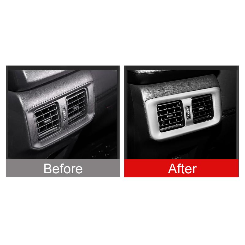 Для Toyota RAV4 XA50 2019 2020 2021 2022 2023 2024 ABS Автомобильный задний кондиционер вентиляционные отверстия отделка крышки наклейки аксессуары