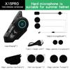 X15 Pro Домофон для шлема Мотоциклетный шлем Гарнитура Bluetooth 5,2 EDR 3 цвета Беспроводные наушники IP67 Водонепроницаемый шумоподавление