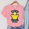 Футболки с героями мультфильмов DUCK, женская одежда с животными DUCK YOU! Винтажные женские футболки с принтом YOU DUCKING DUCK, женские футболки Anger DUCK