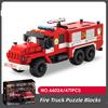 City Fire Truck Car Model Building Blocks MOC Technical Enginerring Bricks Educational Toys For Children Christmas Birthday Gift