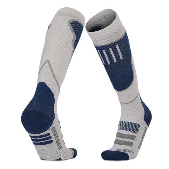 Эластичные лыжные носки мужские женские до колена термоспортивные компрессионные амортизирующие зимние носки