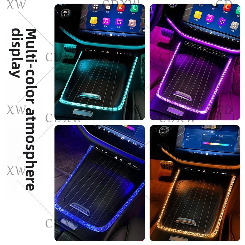 For Mercedes-Benz W214 E-class central control edge crystal light frame E300 E260 ambient light decorative frame 2024-2026