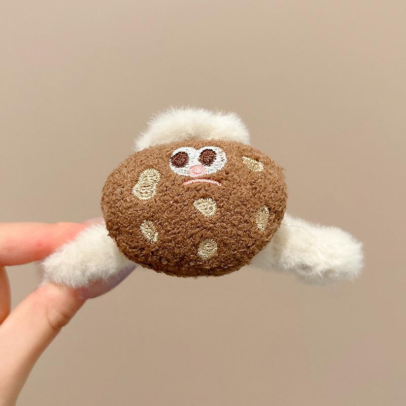 Мультяшный плюшевый зажим-краб для волос женский большой зажим с высоким уровнем чувства заколка для волос осень и зима зажим-акула для волос на затылок милый головной убор