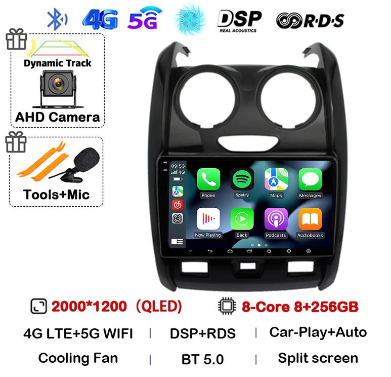 Android 14 Carplay Auto WIFI+4G для Renault Duster 2015 2016 2017 2018 2019 2020 Автомобильный радиоприемник GPS стерео мультимедийный плеер 2din DSP