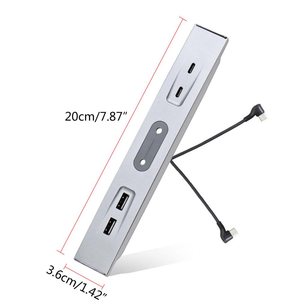 USB-концентратор для перчаточного ящика, совместимый с автомобильным 3/Y-образным центральным консольным цифровым дисплеем, док-станцией, адаптером для быстрой зарядки