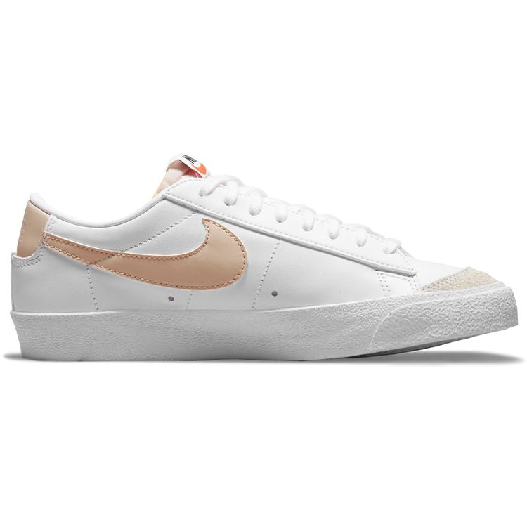 Nike Blazer Low 77 Белые Бледно-Коралловые Женские Кроссовки Черный Ротанг DC4769-106