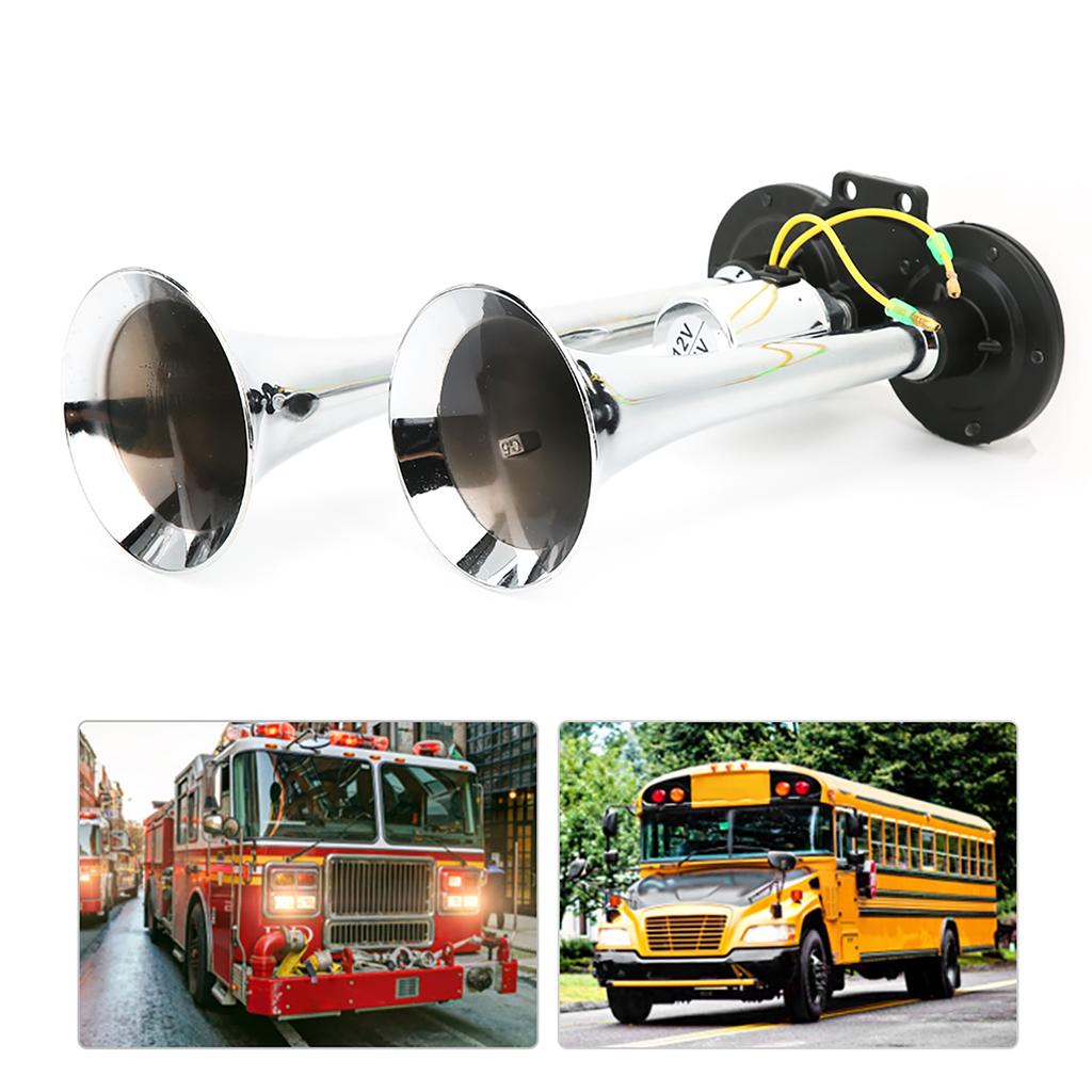 Универсальный автомобильный пневматический воздушный сигнал двойной 130 дБ 12 В 24 В поезд авто грузовик грузовик АБС металл