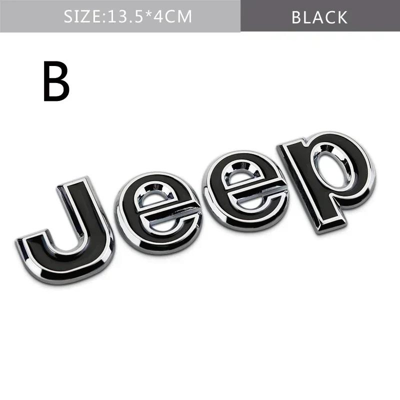 For Jeep Metal Sticker for JEEP Wrangler Tj Jk Jl Grand Cherokee Commander Renegade Liberty Compass Patriot Car Front Trunk S