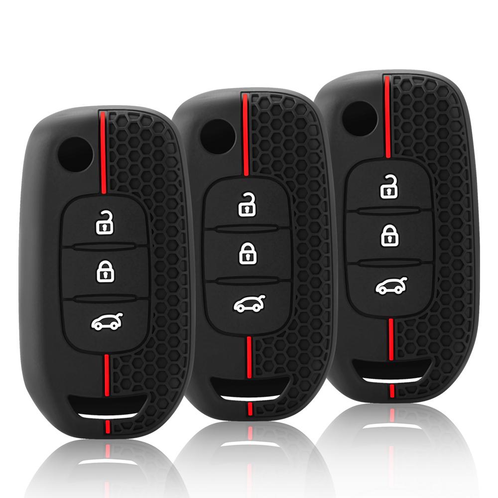 Silicone Car Key Case Cover Shell For Renault Kwid 2023 Kadjar Captur Megane Sandero Stepway Logan Clio 5 2022 Arkana 2020 2021