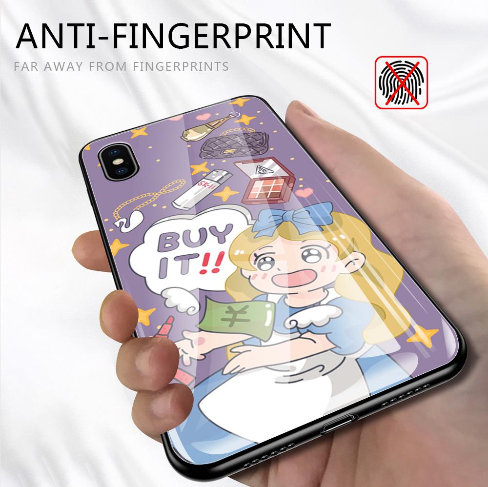 Чехол для телефона из закаленного стекла для iPhone 11 12 13 14 15 16 17 Redmi 10 12 14C Note10 Note14 Xiaomi 11Lite PocoC75 Мягкий край Ударопрочный Гладкий чехол
