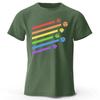 Rainbow Dice Lines Pure Cotton Printed Short Sleeved Mens Fashionable New Running Sports Tshirt Women Loose Oversized Soft Top