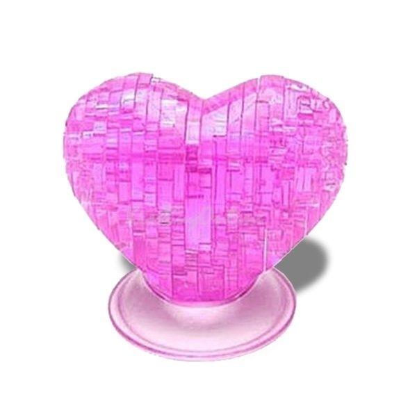 Purple 3D Heart Crystal Effect Puzzle
