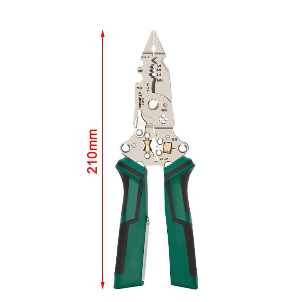 Складной тестер напряжения 10 в 1 функция Многофункциональный стриппер для проводов Использование электриком