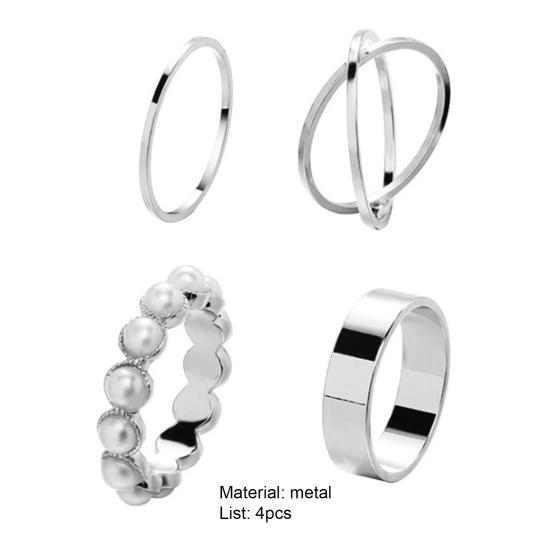 4шт обручальное кольцо привлекательное блестящее платье прочное изысканное яркое блестящее кольцо для вечеринки