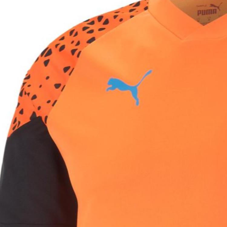 Puma Мужской тренировочный трикотаж индивидуального кубка с V-образным вырезом и короткими рукавами оранжевый 658289-50