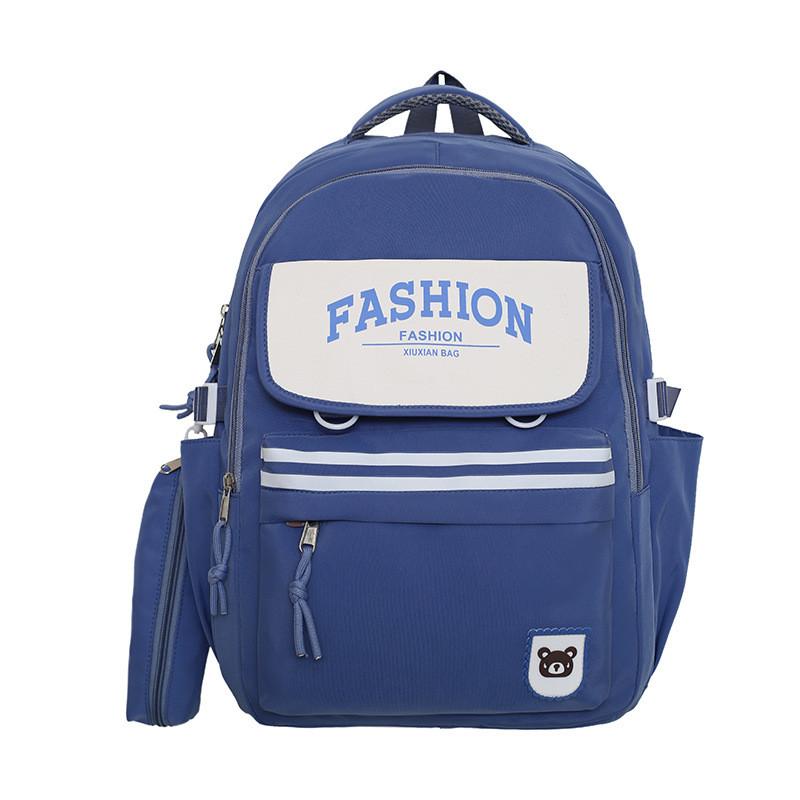 Fashion Print Letter Backpack With 16in Laptop Compartment Breathable School For