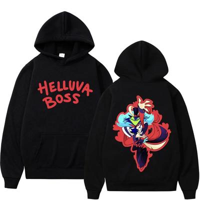 Модная толстовка с принтом «Helluva Boss» и уличным трендом, свободные пуловеры с длинными рукавами, унисекс, женские толстовки с капюшоном в стиле Харадзюку в стиле аниме
