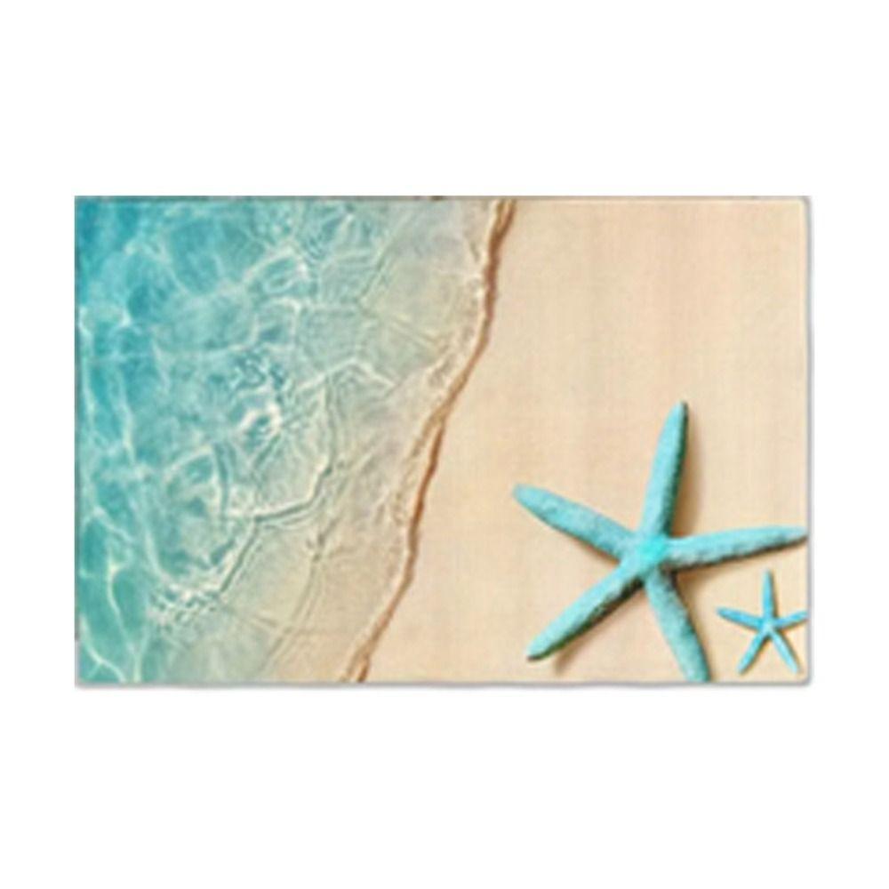 Seashells Linen Placemat Anti Slip Tableware Pad Summer Beach Placemat Table Decoration