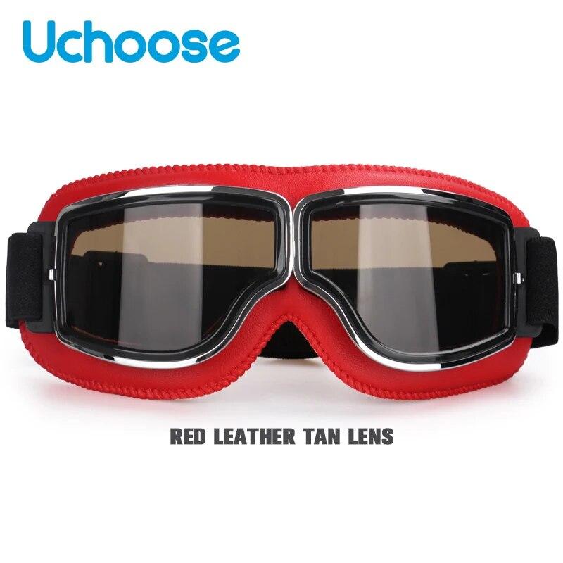 Ветрозащитные очки для велосипедного шлема, кожаные защитные защитные антибликовые очки для мотокросса в стиле стимпанк, легко носить с собой