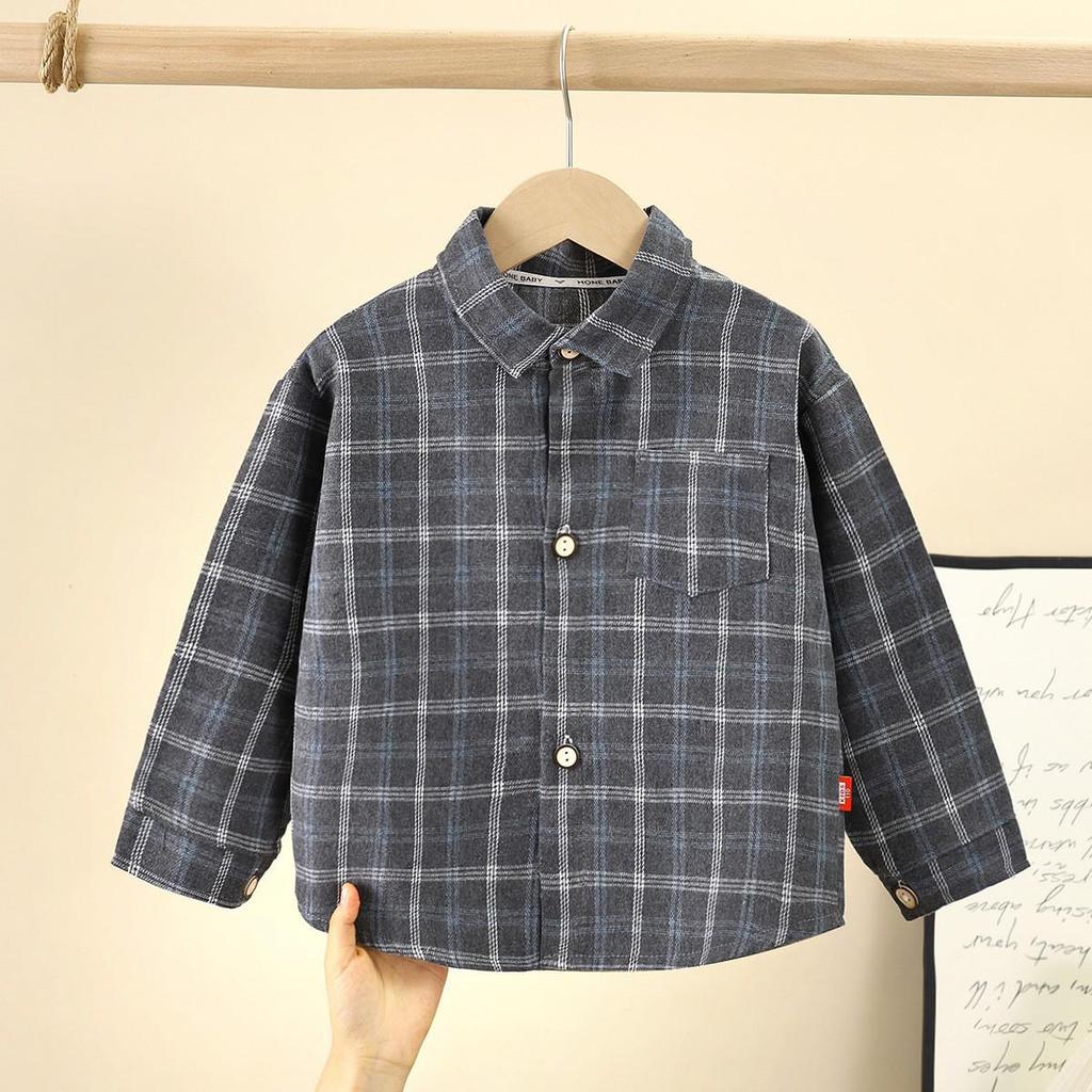 2025 Kids' Plaid Hooded Long-Sleeve Cardigan - Spring/Autumn Fashion