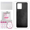 apgo Protective Skin Sticker for the Back Compatible with Realme 9 SE, Wrap Film, Foil, Vinyl - Pattern Black Leather