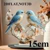 Cute Blue Bird, 2D Flat Acrylic, Tabletop Decoration, Ornaments, Suitable for Living Room, Office, Gifts, Couples, Christmas, Halloween