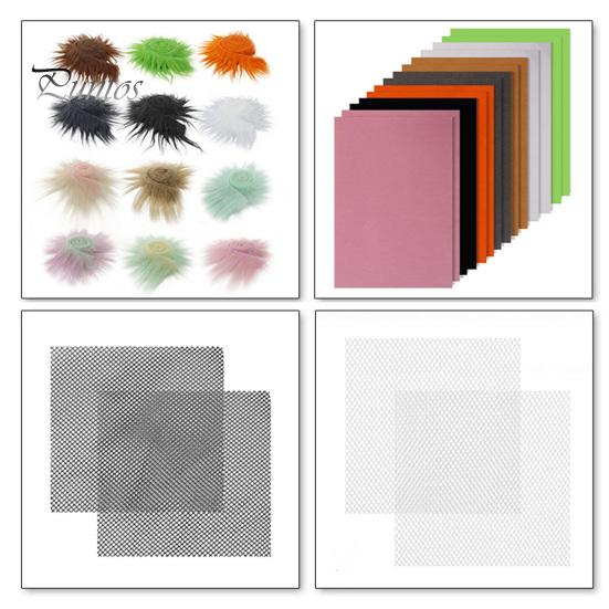 6 шт. набор для кошачьей маски, сделай сам, ручная роспись, пустая кошачья маска с меховыми глазами, сетка, фетровый лист, пушистое животное, терианский маскарадный аксессуар для карнавала, косплея