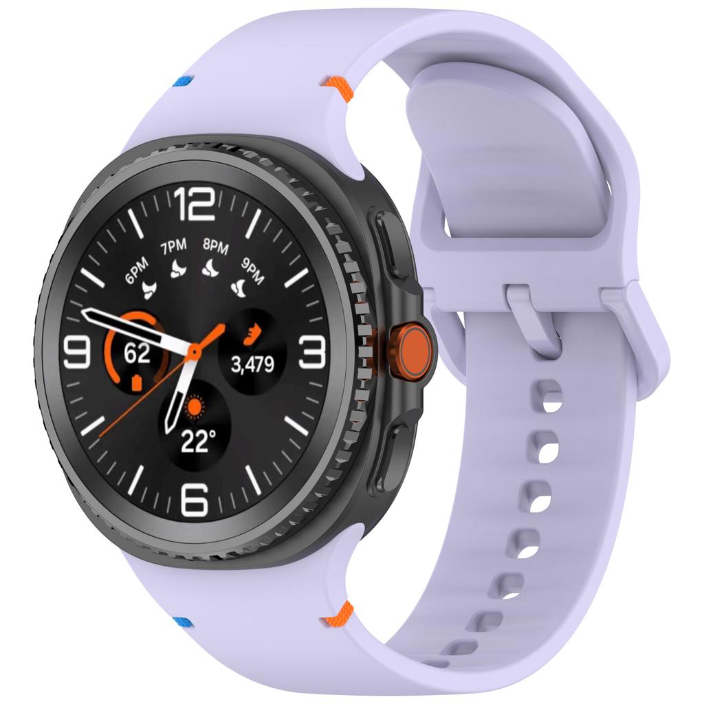 Спортивный силиконовый ремешок для Samsung Galaxy Watch 8 40 мм 44 мм Официальный браслет с прострочкой Galaxy Watch 8 Classic 46 мм Correa