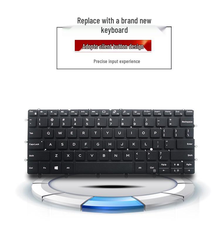Совместимая клавиатура для моделей Dell XPS: 13-9370, 9317, 9380, 9305, 7390 (P82G), и 9365 (P71G001)