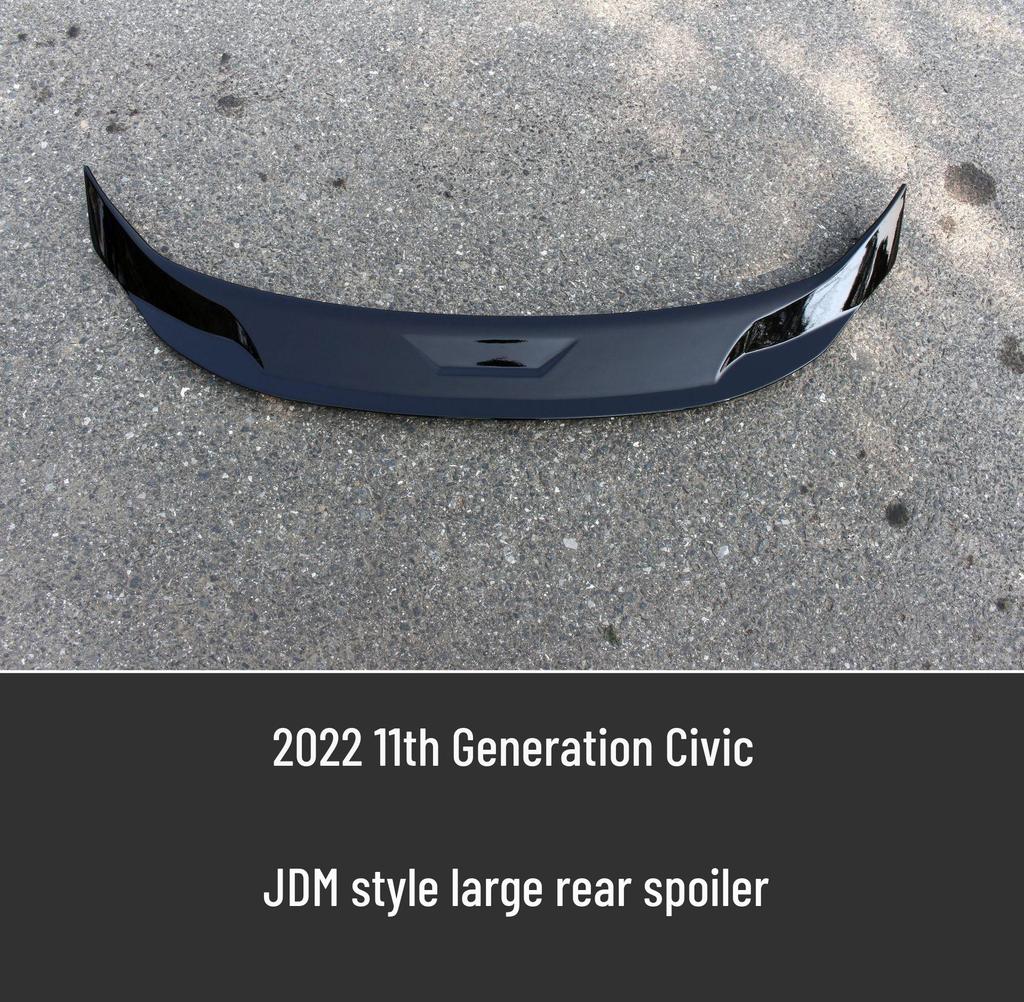 Улучшения для Honda Civic 11-го поколения 2022 года: передний сплиттер, задний спойлер, диффузор, жалюзи, задний бампер.