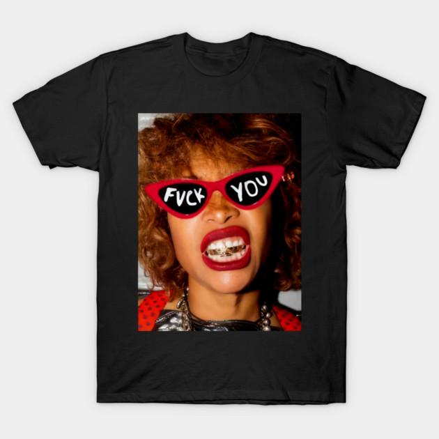 Asian Size Cotton Unisex Tshirt Print T-shirt Erykah Badu Hip Hop Vintage T-shirt No-Cut Print Regular Fit