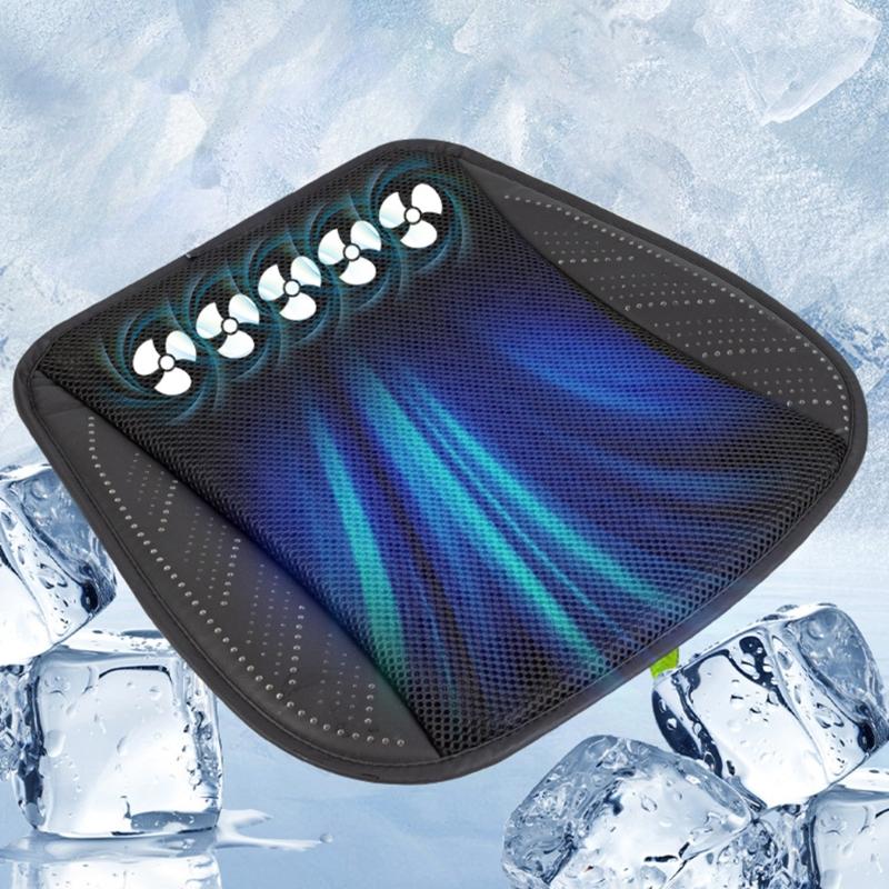 Universal Electric Ventilated Car Seat Cushion with USB Interface- Quick Cooling Three-Speed Adjustable Seat Cushion