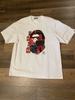 A Bathing Ape BAPE Свободная мужская рубашка Medium Графическая футболка Дизайнерская Белая