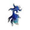 Elegant Enamel Koi Brooch - High-End Goldfish Pin for Women