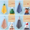 Soft Cute Nursery Kitchen Or Bathroom Christmas Hand Towel Hanging Hand Towel Adsorption Cloth